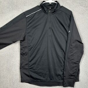 Eastern Mountain Sports Sweatshirt Pullover Men Large Black Quarter Zip Athletic